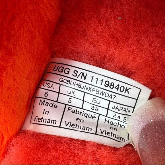 Ugg Fluff Yeah Faux Fur Rainbow Cali Collage Slide Sandals 6 Big Kid 8 Women - Picture 8 of 9